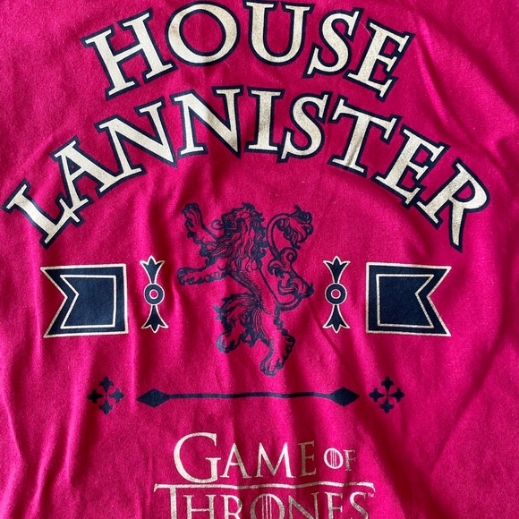 Game of Thrones Lannister Cotton Tank Top HBO Large Lion Crest Spaghetti Straps - Picture 2 of 9